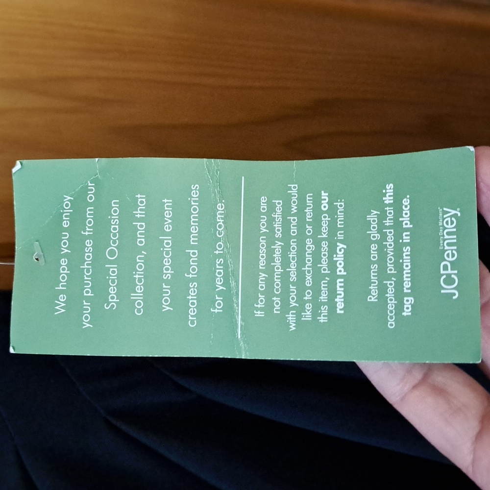 DJ-JAZ 14 party dress, prom, christmas.  Navy ptp 20 " length  39" - Picture 6 of 12